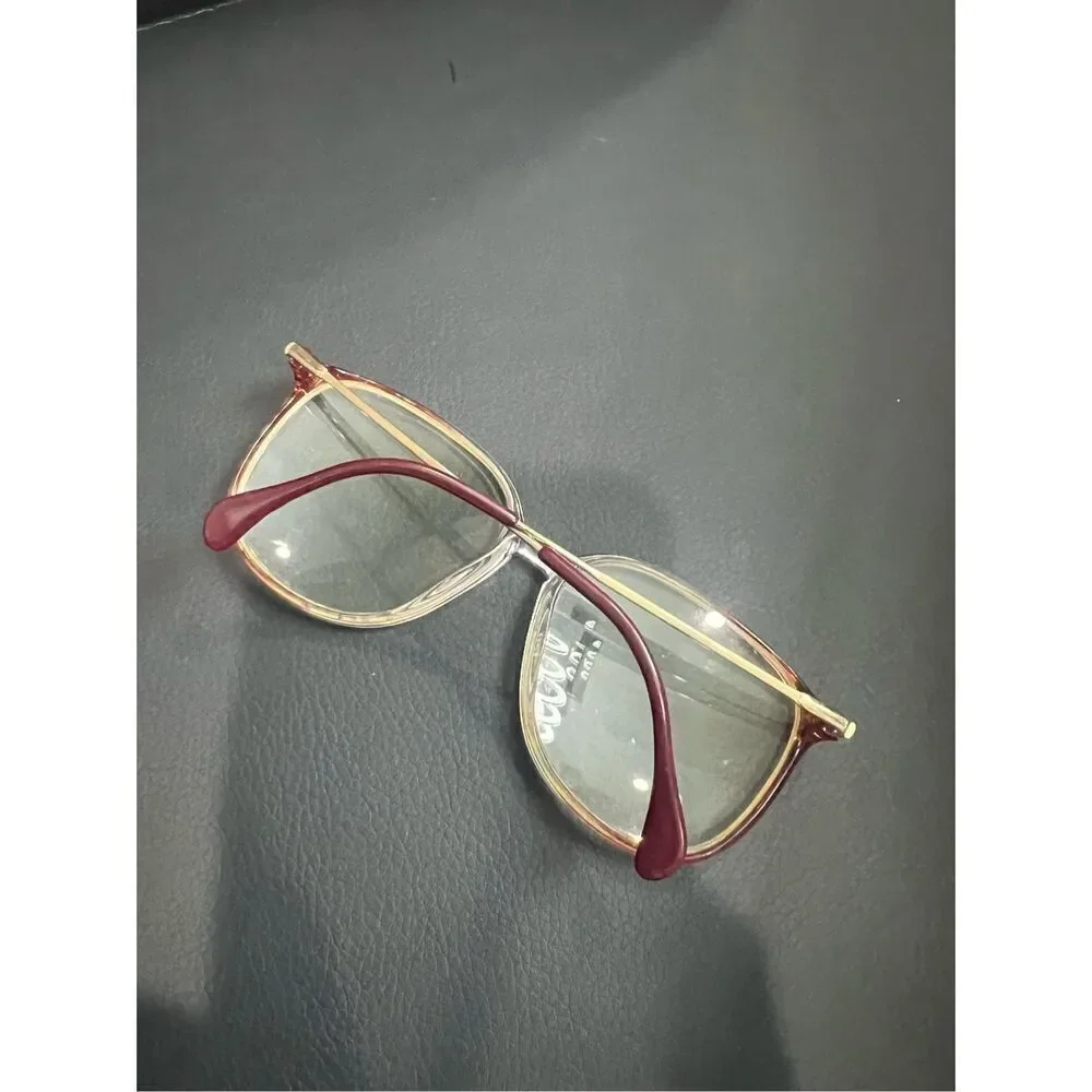 Vintage Silhouette M1705 Burgundy Translucent Oval Sunglasses 56mm